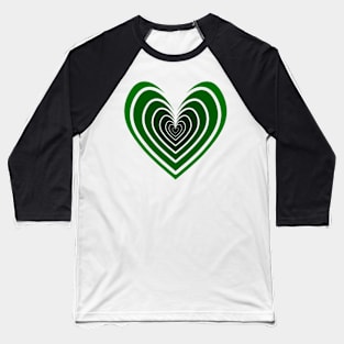 Rosy Heart (Green) Baseball T-Shirt